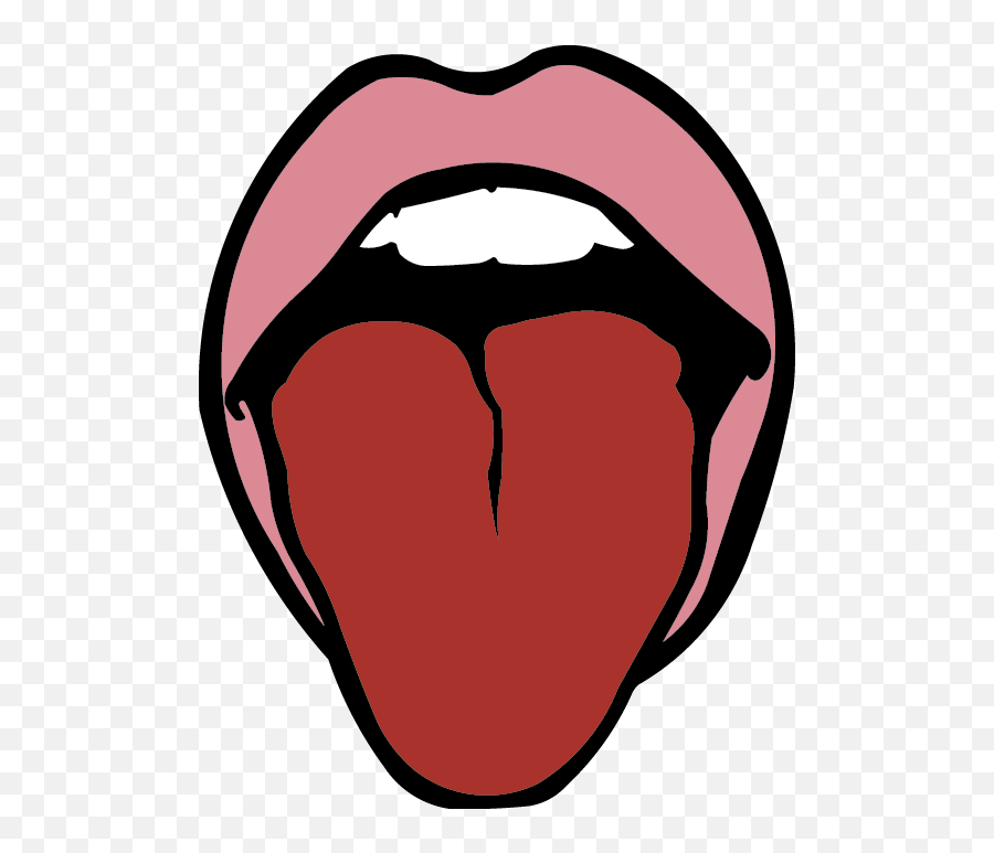 Tongue Clipart Black And White - Girly Emoji,Tongue Clipart