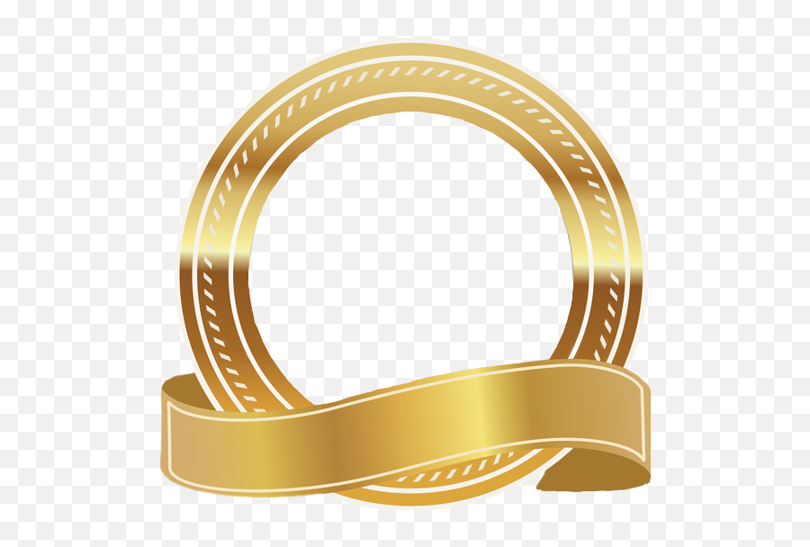 Download Frame Gold Ribbon Transparent Sticker Decor - Transparent Background Gold Ribbon Banner Png Emoji,Gold Transparent
