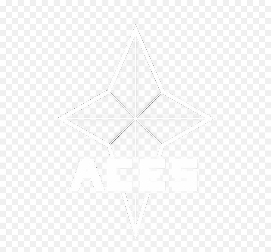 Aces Logo Sans Name White Full Glow - School Full Size Png Aces Logo Black White Emoji,White Glow Png