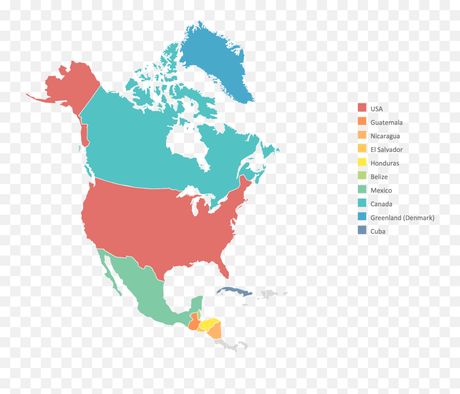 North America Map Png Transparent Images Png All - Transparent Background North America Map Png Emoji,Usa Map Png