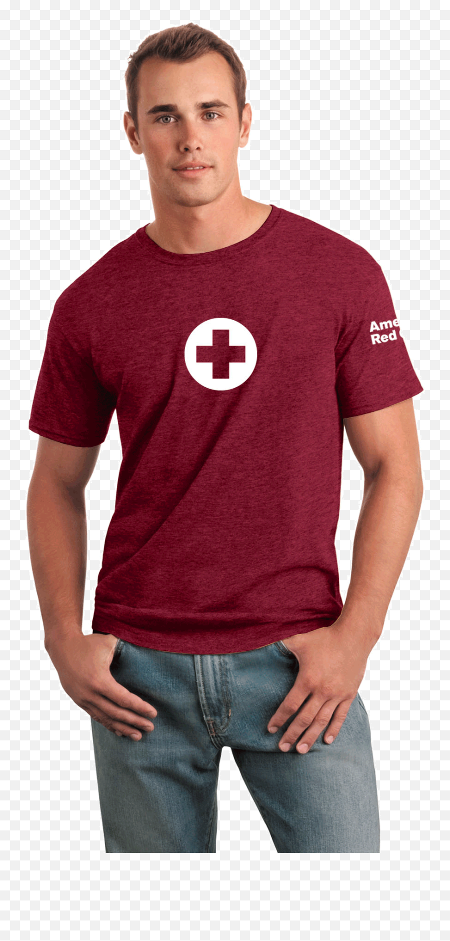Unisex Cotton T - Gildan Soft Style Emoji,Red Cross Logo