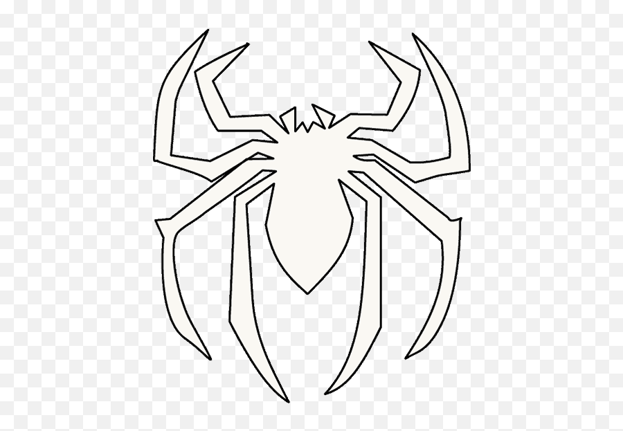 How To Draw Spidermans Logo - Easy Spiderman Head Drawing Emoji,Spiderman Logo