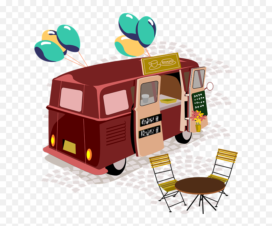 Food Truck Festival Vendor Fair - Food Trucks Png Cartoon Emoji,Food Truck Png