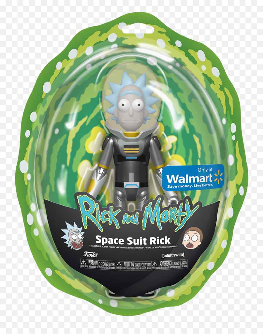Walmart Exclusive Funko Action Figure Rick U0026 Morty - Metallic Space Suit Rick Fictional Character Emoji,Rick And Morty Logo