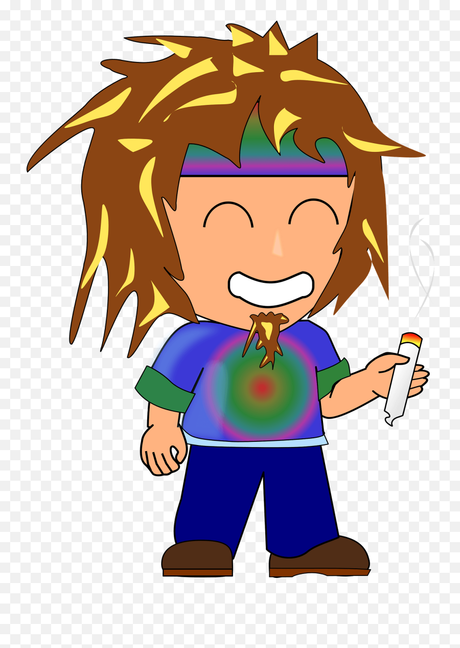 Hippie With A Joint Clipart Free Download Transparent Png - Chibi Hippie Emoji,Joint Png