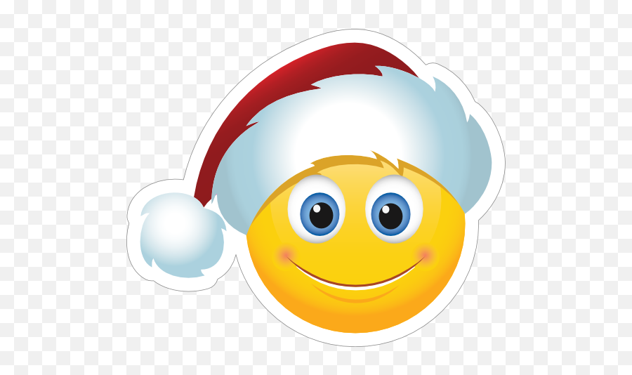 Cute Santa Claus Hat Christmas Emoji Sticker,Christmas Hats Png