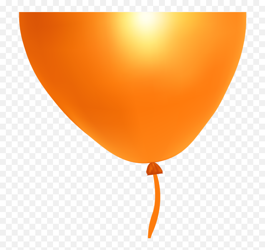 Orange Balloon Png Image Clipart - Full Size Clipart Emoji,Orange Transparent Background