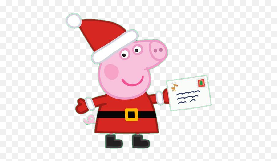 Immagini Peppa Pig Vestita Da Babbo Natale - Cartoni Animati Di Peppa Pig Di Natale Emoji,Peppa Pig Clipart