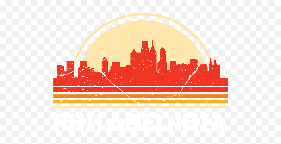 Classic Retro Philadelphia City Skyline Vintage Shirt Onesie Emoji,City Skyline Transparent