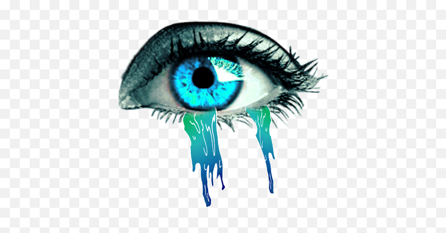 Crying Anime Eyes Png - Blue Eyes Cry Crying Eye Scary Emoji,Anime Eyes Png
