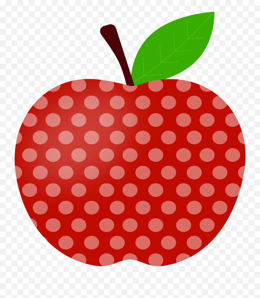 Clipart Apple Polka Dot - Svg Polka Dot Apple Emoji,Apple Transparent