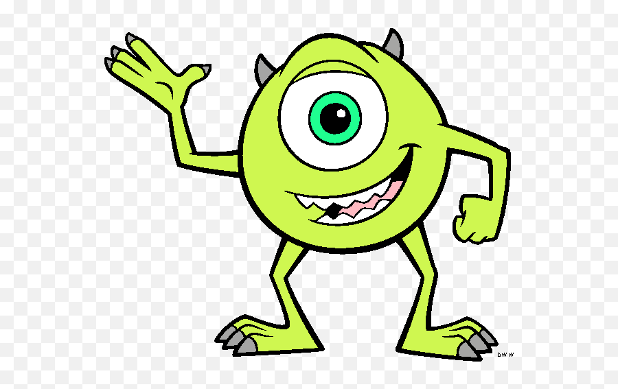 Clipart - Mike Monsters Inc Drawing Emoji,Disney Clipart