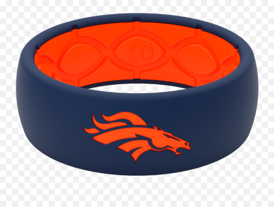 Broncos Silicone Wedding Ring - Solid Emoji,Denver Broncos Logo