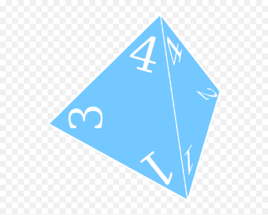 D4 Four Sided Die - Four Sided Dice Png Transparent Four Sided Die Emoji,Dice Transparent Background