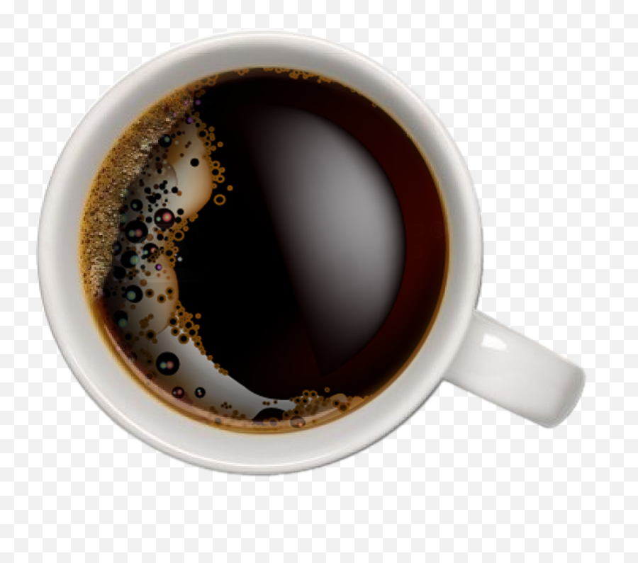 Download Café 1 - Cup Of Coffee Top View Png Image With No Saucer Emoji,Coffee Transparent