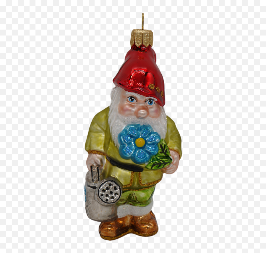 Gnome With Flower Christmas Ornament - Santa Claus Emoji,Gnome Transparent