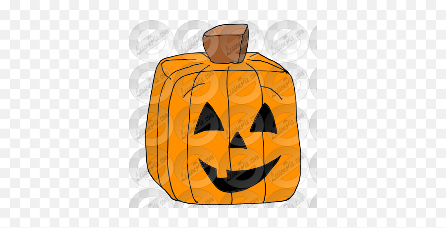Square Pumpkin Picture For Classroom Therapy Use - Great Emoji,Halloween Pumpkin Png
