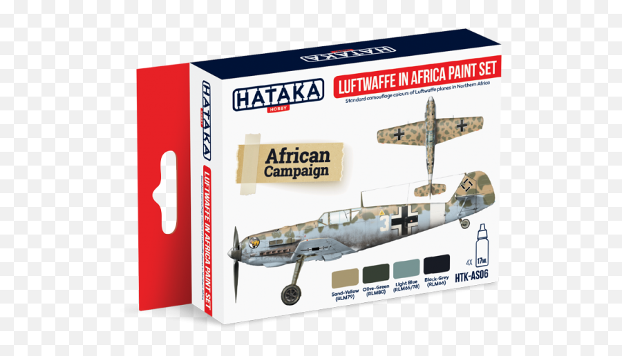 Htk - As06 Luftwaffe In Africa Paint Set 4 X 17 Ml Red Luftwaffe Paint Set Emoji,Luftwaffe Logo