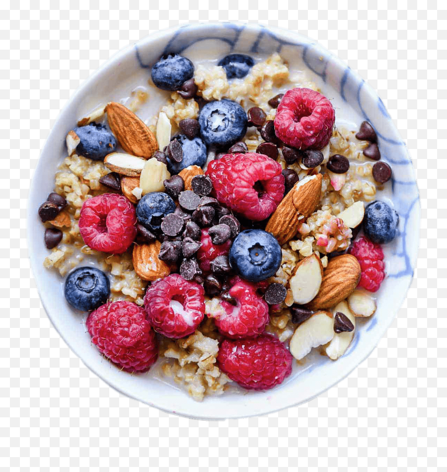 Oatmeal With Berries And Almonds - Pamela Reif Diet Emoji,Oatmeal Png