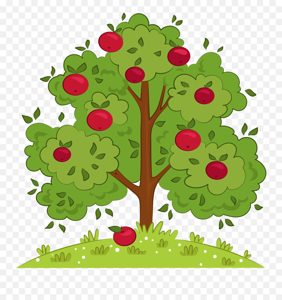 Apple Tree Clipart - Lovely Emoji,Tree Clipart