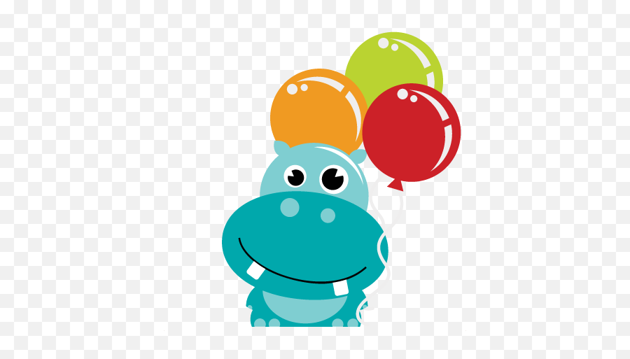 Birthday Hippo Clipart Png - Birthday Hippo Png Emoji,Hippo Clipart
