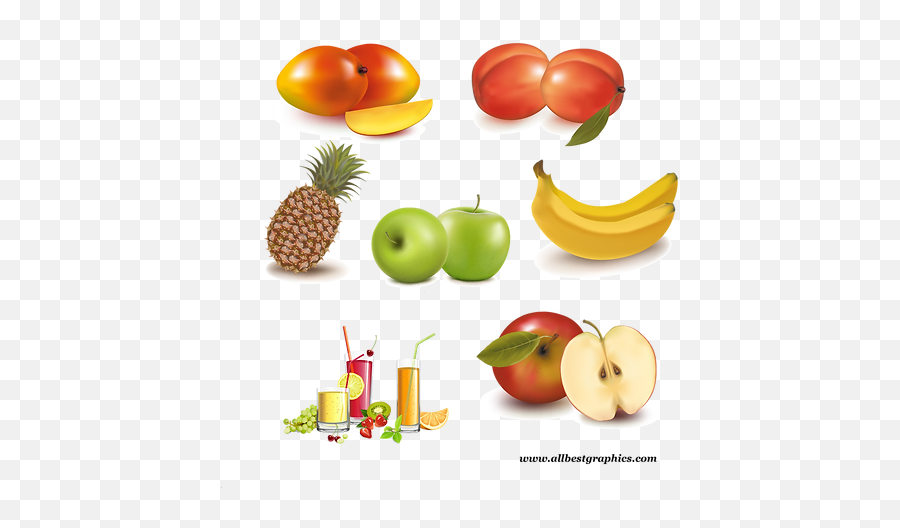 Fresh Delicious Fruits And Vegetables Png Clipart - Free Emoji,Free Pineapple Clipart