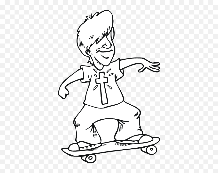 Skateboard 139346 Transportation U2013 Printable Coloring Pages Emoji,Skateboarding Clipart