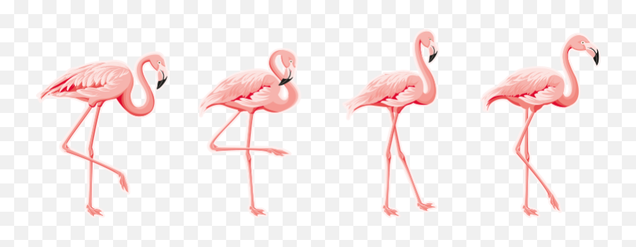 Pink Flamingo Bird Set Window Sticker - Tenstickers Emoji,Cute Flamingo Clipart