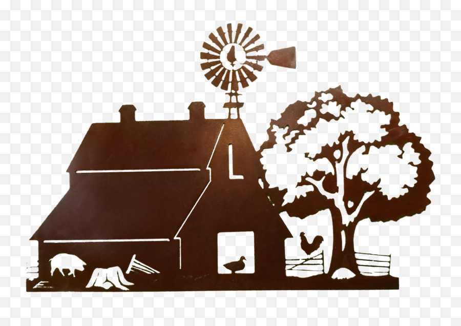 Clipart Barn Windmill Clipart Barn - Silhouette Barn Clipart Black And White Emoji,Windmill Clipart