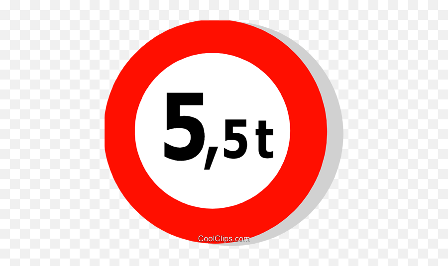 Eu Traffic Sign Laden Weight Limit Royalty Free Vector Clip - Brixton Emoji,Weight Clipart