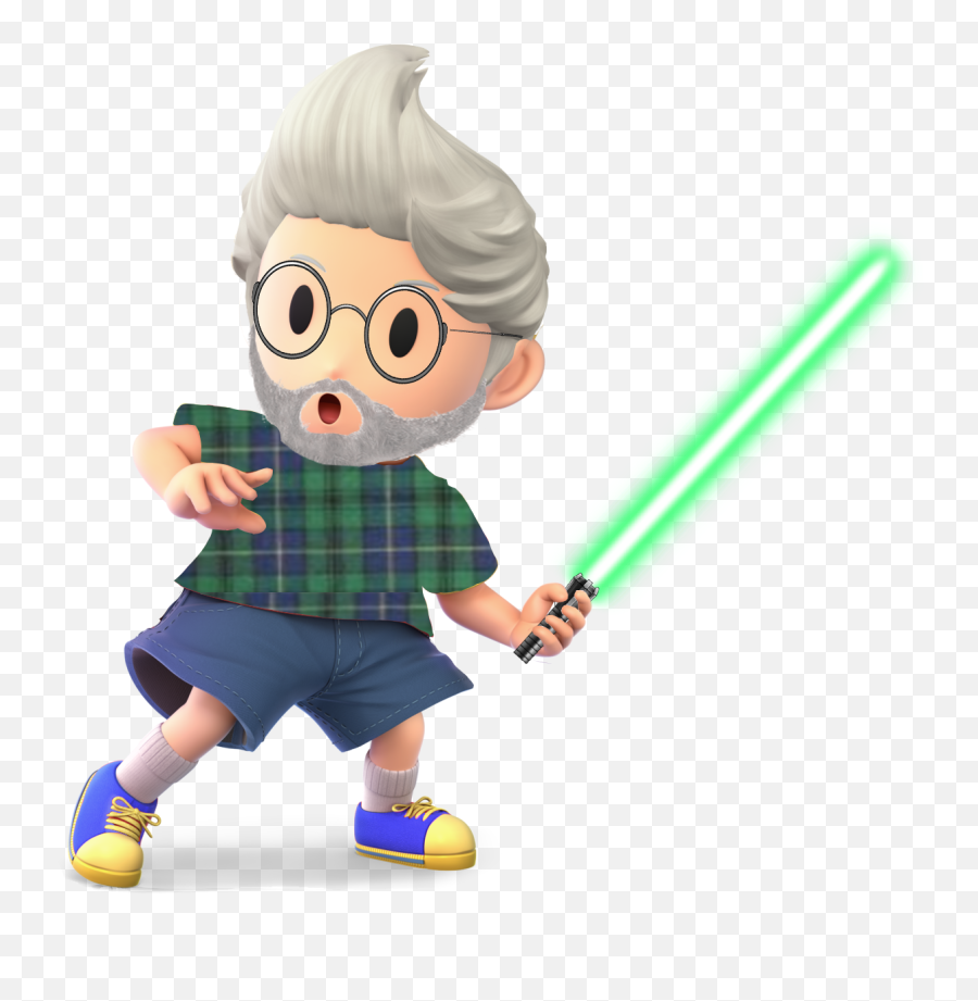 George Lucas And The Seven Lightsabers Shitpostbound - George Lucas Smash Bros Emoji,Lightsaber Clipart