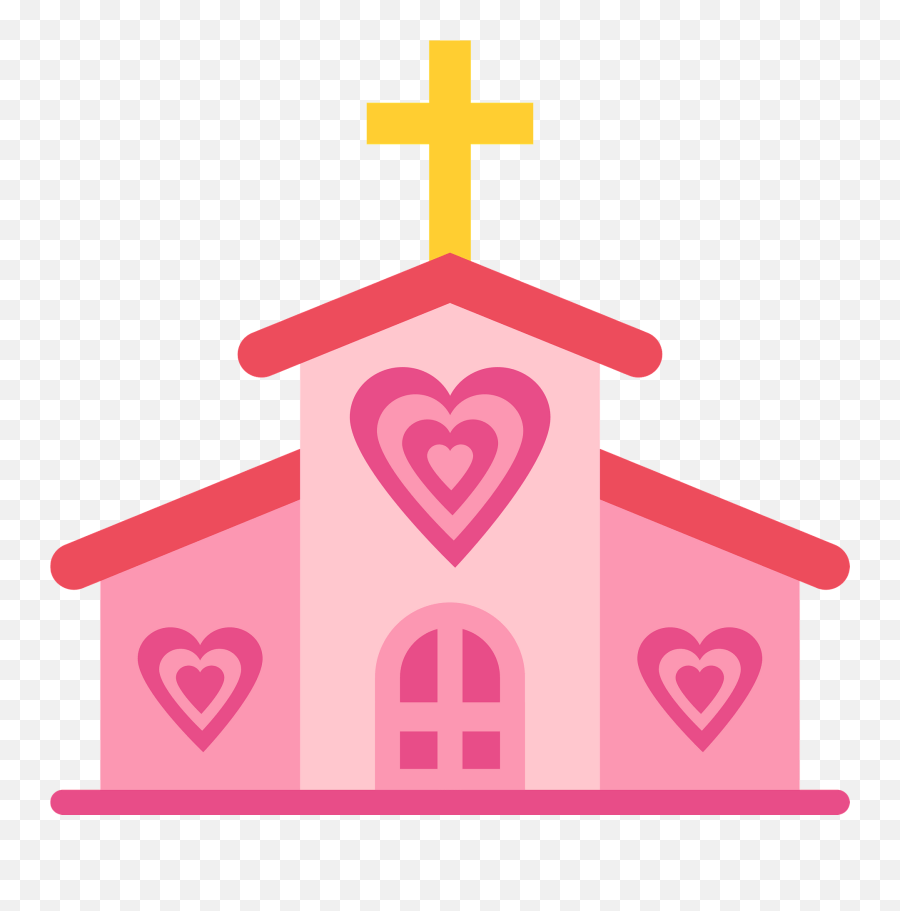 Church With Heart Clipart - Png Download Full Size Clipart Church Clipart Pink Emoji,Hearts Clipart