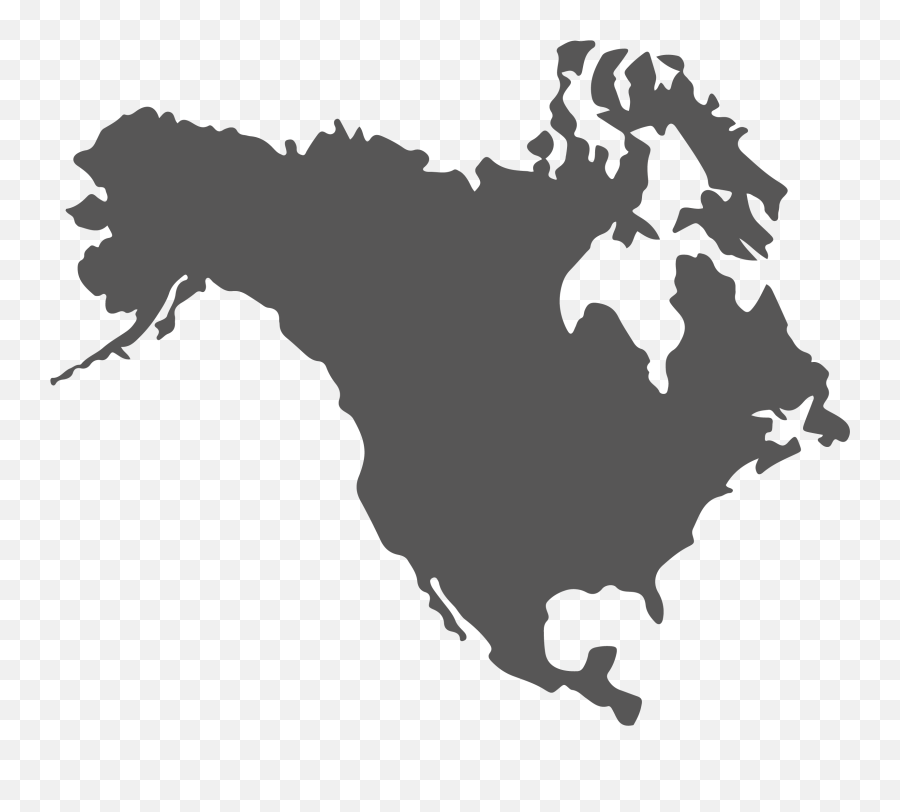 Download Hd Usa Canada - World Map Transparent Png Image High Resolution North America Map Vector Emoji,Usa Map Png