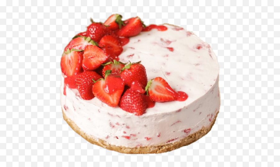 No Bake Strawberry Cheesecake - Strawberry Cheesecake Png Emoji,Cheesecake Png