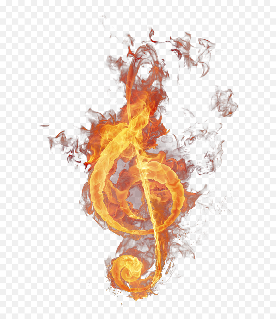 Download Treble Clef Png - Fire Treble Clef Png Emoji,Treble Clef Png