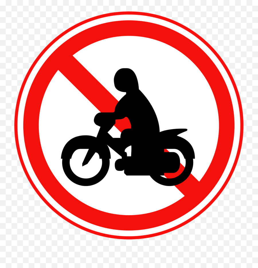 No Thoroughfare For Motorcycles Korea - Two Wheeler Not Allowed Emoji,Prohibido Png