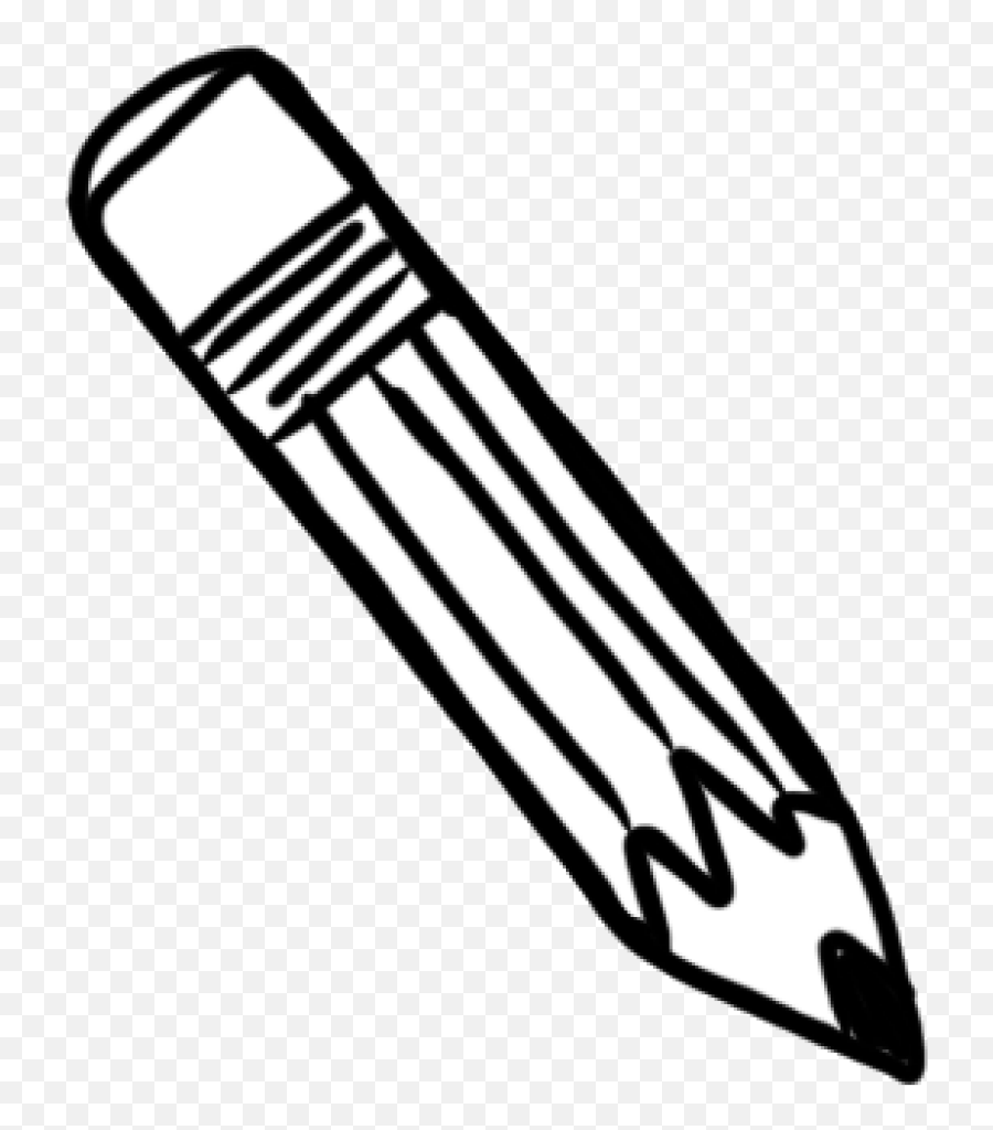 Pencils Clipart Black And White - Pencil Clipart Black And White Emoji,Pencils Clipart