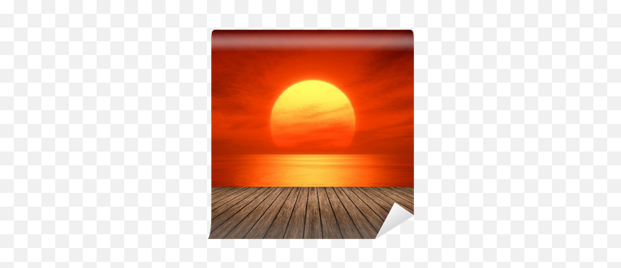 Red Sunset Wall Mural U2022 Pixers - We Live To Change Horizon Emoji,Sunset Png