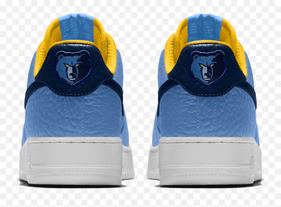 Nba Nike Air Force 1 Teams Custom Sole Collector - Round Toe Emoji,Memphis Grizzlies Logo