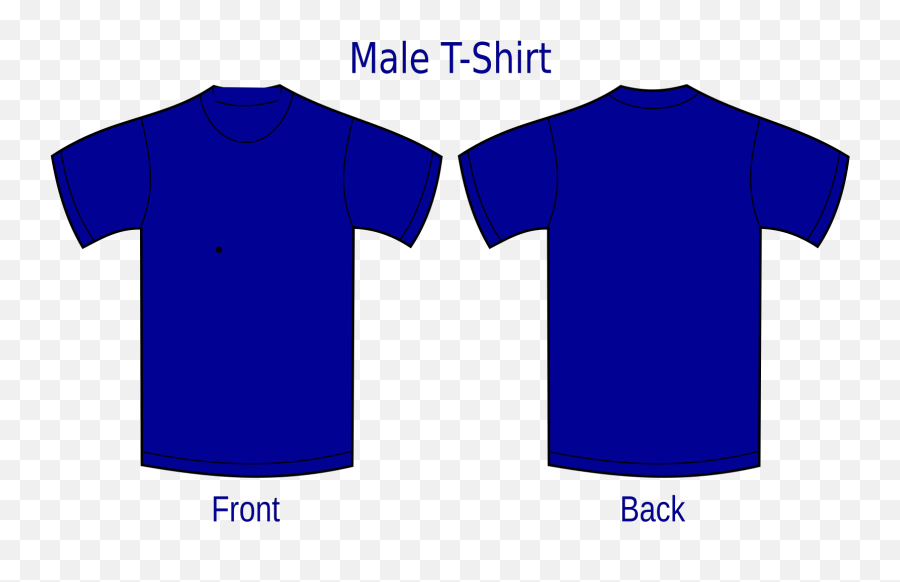 Blue Front And Back Tshirt Svg Vector - Short Sleeve Emoji,Tshirt Clipart