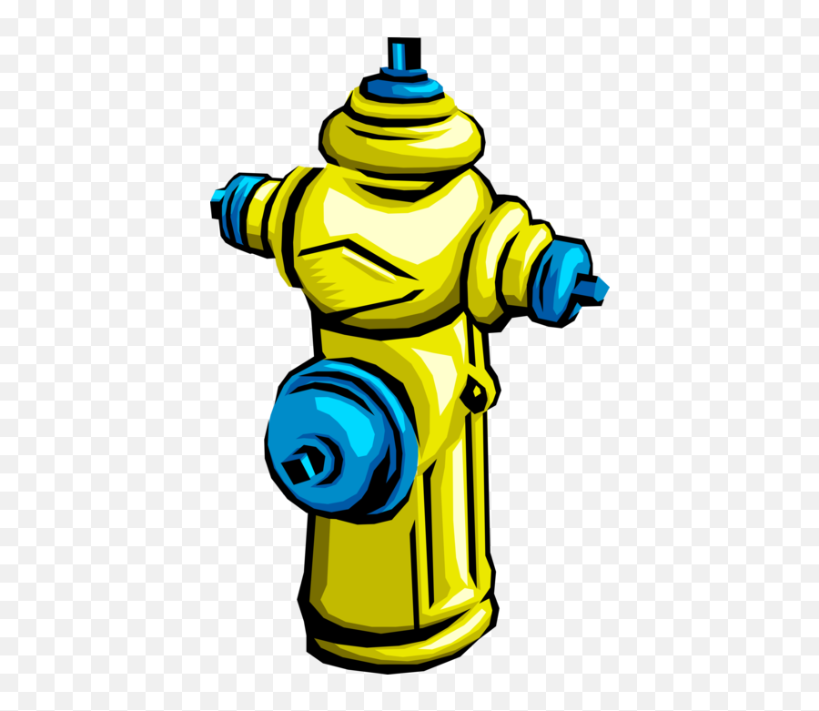Yellow And Blue Fire Hydrant Clipart - Yellow Clipart Fire Hydrant Emoji,Fire Hydrant Clipart