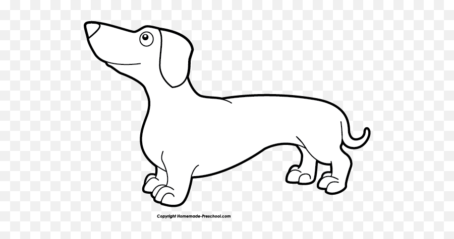Dachshund Black And White Art Pictures - Dachshund Dog Clipart Emoji,Dachshund Clipart
