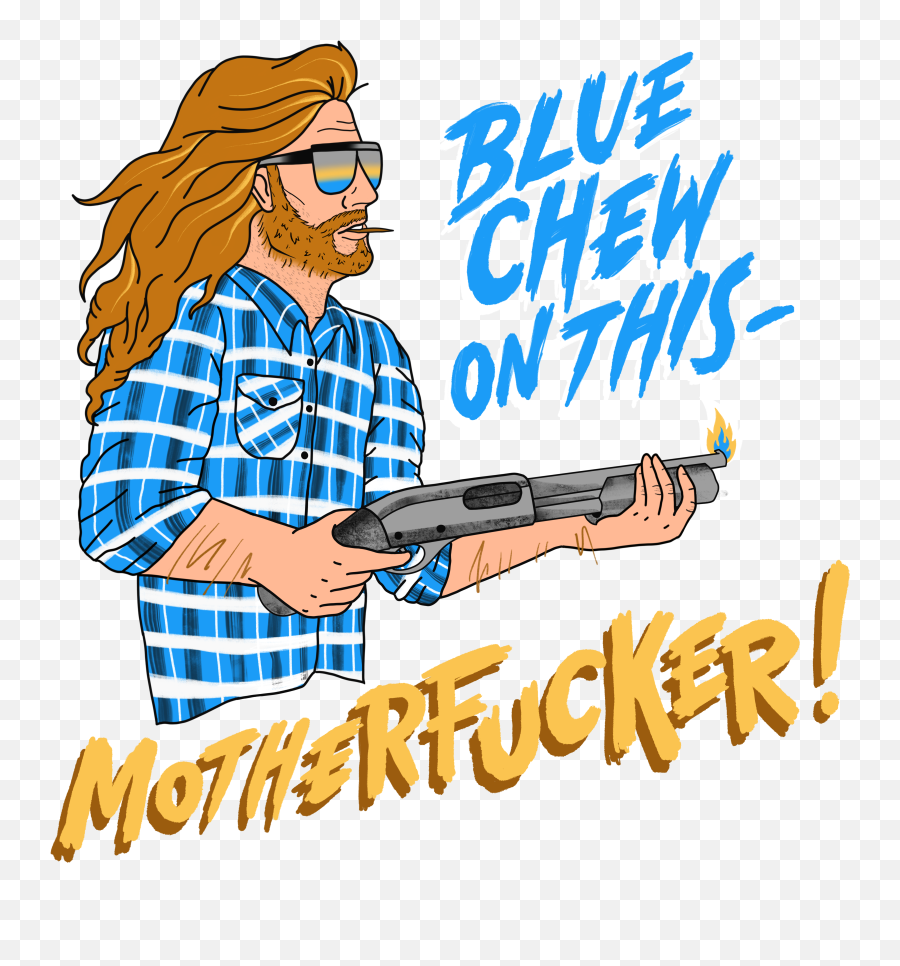 Blue Chew On This - U201d Graphic Design November Clipart Full Firearms Emoji,November Clipart