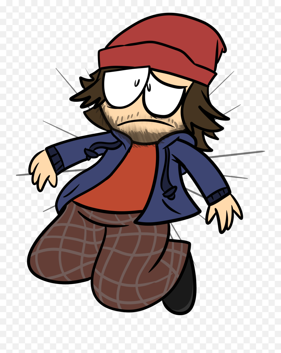 Fat Homeless Man With Art Block Emoji,Scarey Clipart
