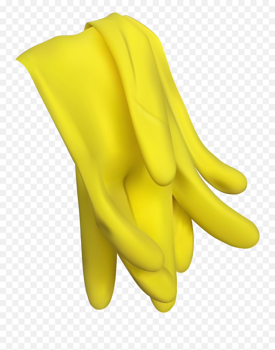 Yellow Latex Glove Png Clip Art Emoji,Glove Clipart