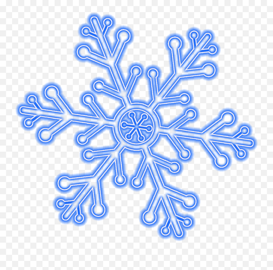 White Snowflakes Snow Neon Glow Sticker By 4asno4i - Decorative Emoji,White Snowflakes Png