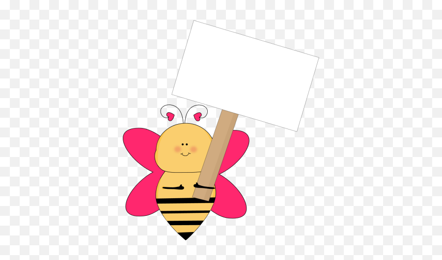 Bee Clip Art - Cute Blank Sign Clipart Emoji,Bee Clipart
