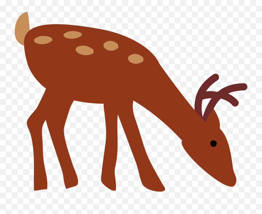 Deer Eating Clipart Free Download Transparent Png Creazilla - Cartoon Reindeer Eating Grass Emoji,Eating Clipart