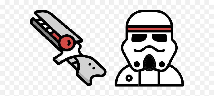 Star Wars Cute Cursor Emoji,Stormtrooper Helmet Clipart