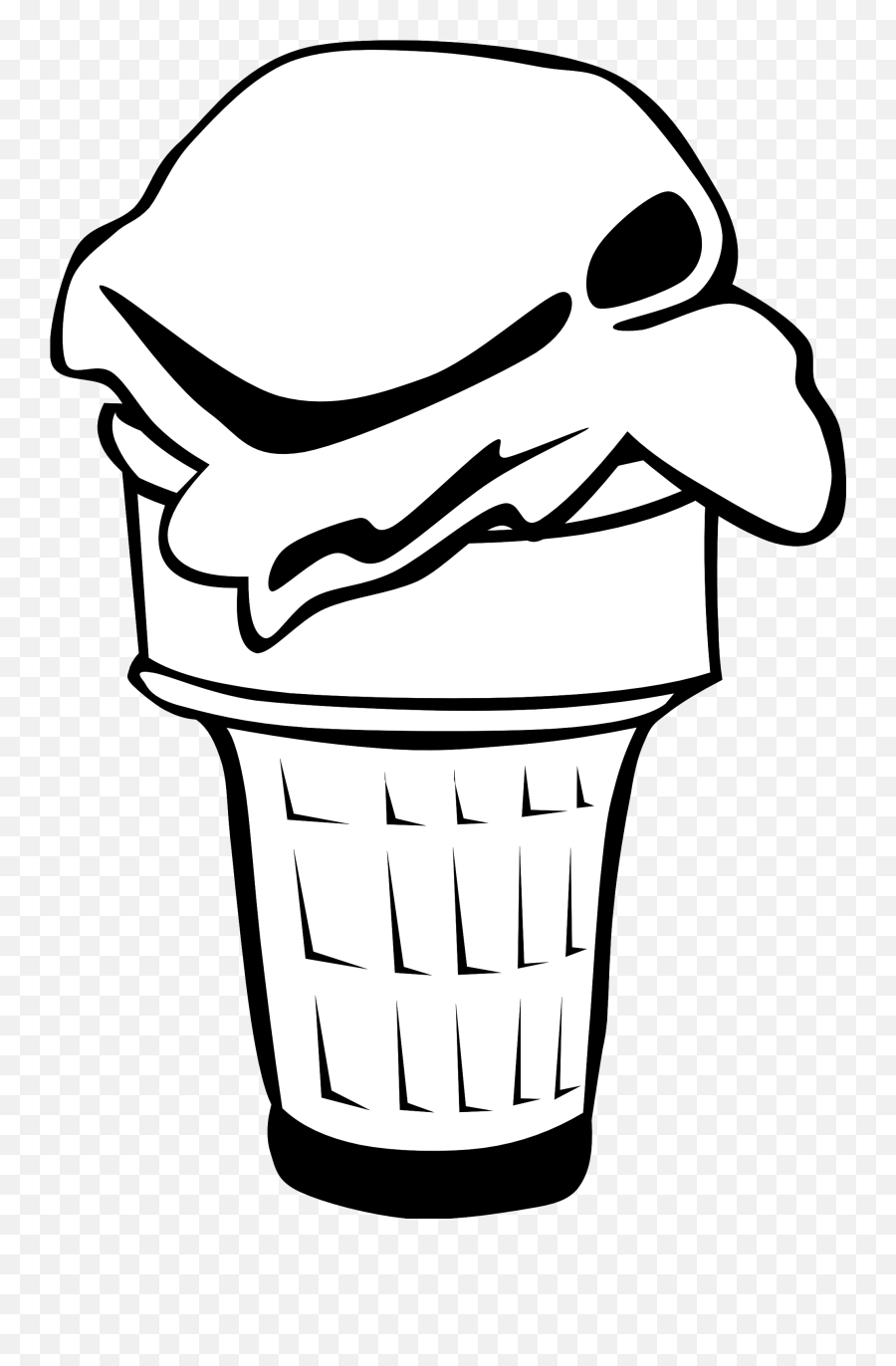 Ice Cream Clipart Black And White - Ice Cream Clipart Black And White Emoji,Ice Cream Clipart